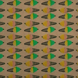 GRAPHICS & MORE Ice Cream Cones Pattern Premium Kraft Roll Gift Wrap Wrapping Paper