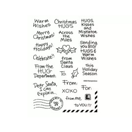 Unbranded Clear Stamp Sets: Christmas Phrases Sayings Words Stamp Set for Santa's Message