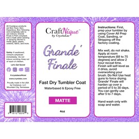 CrystaLac Grande Finale Tumbler Coat (Matte, 4 oz) 2.0
