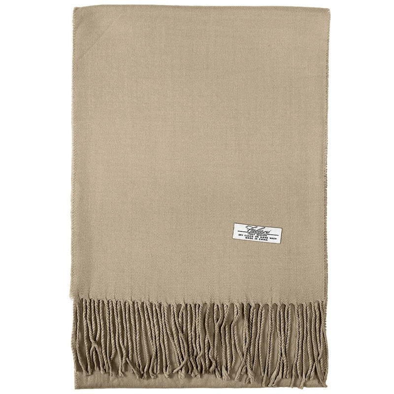 Falari Unisex Cashmere Feel Scarf 78" x 12" Plain Plaid,