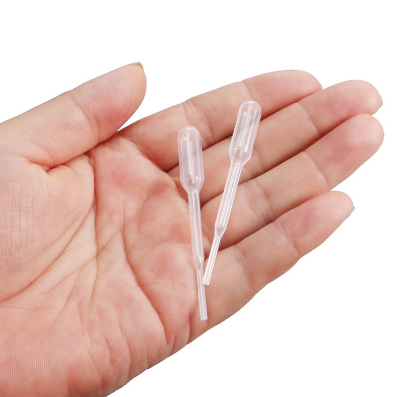 sourcing map 50 Pcs Plastic Disposable Pipettes 0.2ml, Clear Transfer