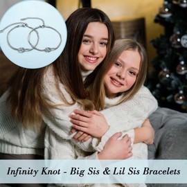 EYQV Sister Gifts, Infinity Knot Bracelets Sister Bracelets for Women Girls, Sweet Sister Gifts from Sister, Sister Christmas Gifts Birthday Graduation Gifts for Women Girls