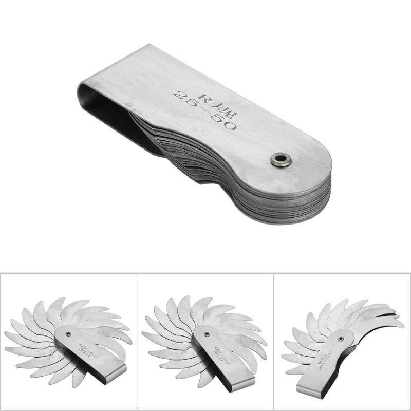 Stainless Steel Radius Fillet Gauge External Internal Concave Convex Measuring