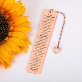 Granddaughter Gifts from Grandma, College Dorm Room Essentials, 16th 18th Birthday Gift, Sentimental Gifts for Grand Daughter, Granddaughter Bookmarks, Easter Basket Essentials for Teenage Girls