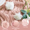 Wokceer Dusty Pink Cheesecloth Table Runner Spring 10FT Boho Gauze
