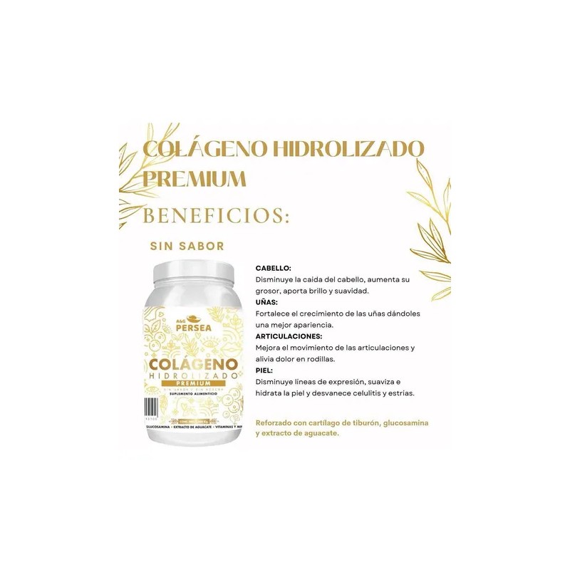 Colageno Premium A&g Persea 1.2 Kg, Sin Sabor