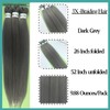Gray Braiding Hair Pre stretched Hypoallergenic Braiding Hair Extensions