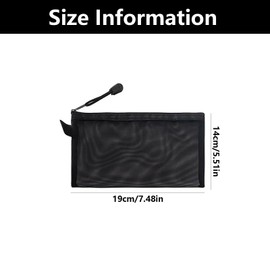 4PCS Small Toiletry Bags for Women, Small Mesh Make up Bags for Handbag, Mini Makeup Bag for Handbag, for Cosmetics Toiletries (Black)