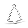5.4 inch Christmas Tree with Star Cookie Cutter - Stainless