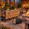 Heavy Duty Firewood Rack for Indoor & Outdoor Log Storage