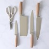 Oster Gunderson 6-Piece Kitchen Knife Block Set, Stainless Steel Kitchen