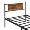 espidoo Twin XL Metal Bed Frame with Headboard: Modern Wood