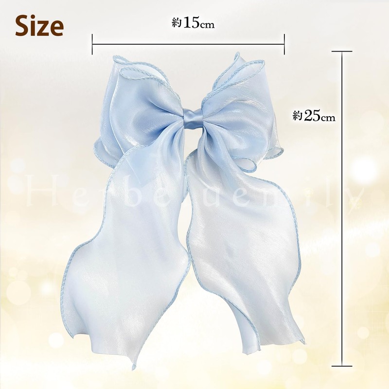 Herbeluemily Barrette, Hair Clip, Ribbon, Chiffon Hair Accessories, Hair Ornament,