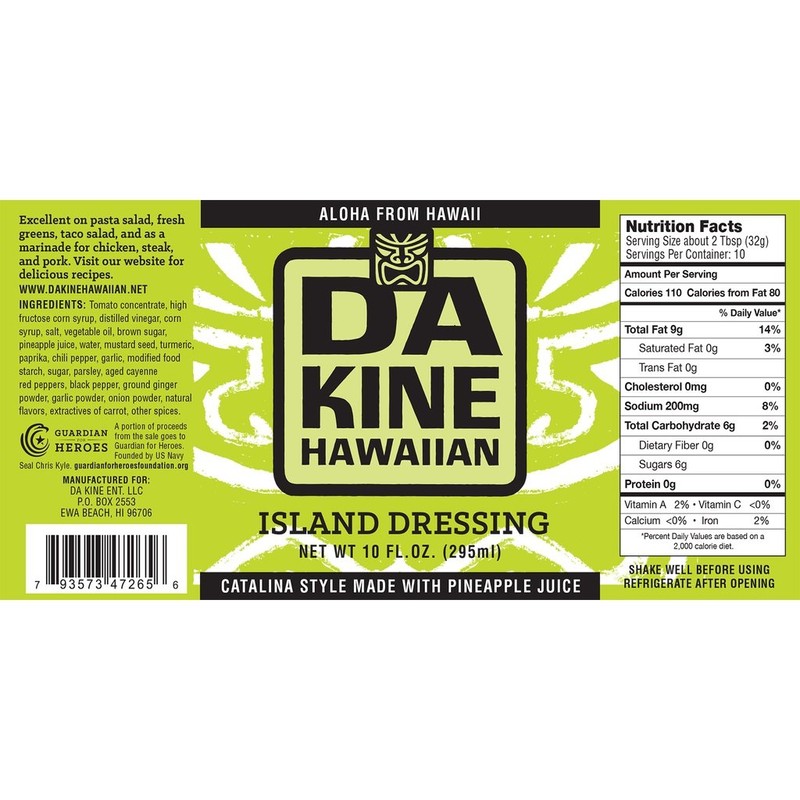 Da Kine Hawaiian Island Vinaigrette Dressing (Island Vinaigrette 3-Pack)