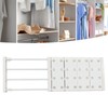 Wardrobe Partition Board Storage Extendable Rod Space Saving Layered Partition