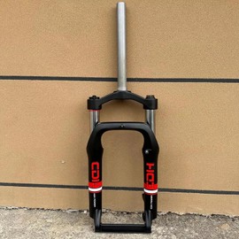 DONSP1986 20 inch x 4.0 Fat Tire Bike Fork, 1-1/8" Threadless Suspension Bicycle Fork 20" Single Shoulder, Snow Beach MTB E-Bike Fork, Manual Lockout, 9mm Quick Release, Disc Brake (Fork Only)