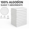Toallas Faciales Blanco 100 Algodón Suaves Absorbentes Hotel Piezas