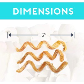 hotspot pets Spring Bully Sticks for Dogs - Premium All Natural Long Twisted Beef Pizzle Dog Chew Treats - Grain Free Fully Digestible Rawhide Alternative - 6 Inch Stix