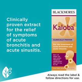 Blackmores Kaloba | Relieves Symptoms of Acute Bronchitis & Acute Sinusitis | 50ml Oral Liquid