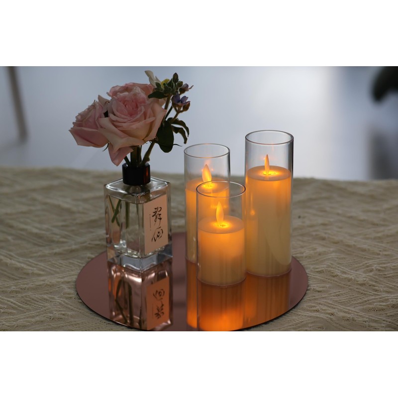 Midatul 12 Pcs 10 Inch Mirror Centerpieces Decorative Trays Thickness