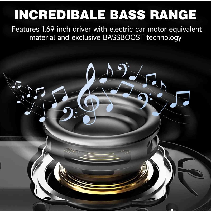 UrbanX Bluetooth Wireless IPX7 Waterproof Speaker with Clip, 20H Playtime,