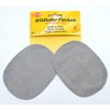 Kleiber Suede Leather Patches-Pair (2) -12cm x 10cm-Oval-Grey