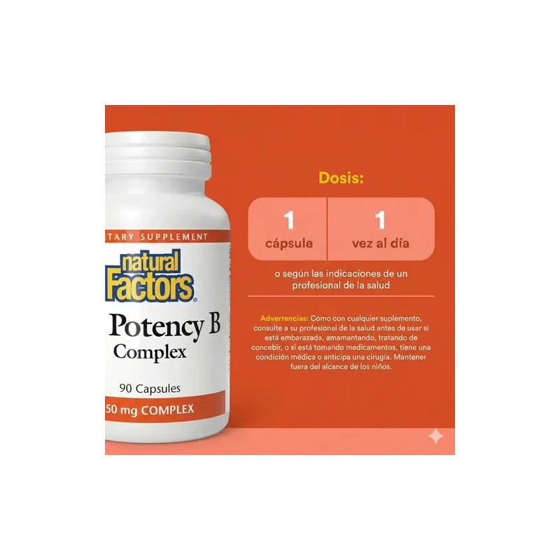 Complejo B De Alta Potencia 50mg Natural Factors