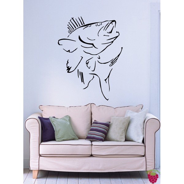 Sea Bass Fishing and Hunting Decor Ocean Sea Marine Animal
