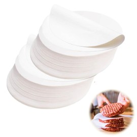 Hugwish Pack of 1000 Burger Paper Round 11 cm for Burger Press Diameter 11 cm Burger Paper Non-Stick Baking Paper for Hamburger Press / Burger Pattie Press (1000, 11 cm)