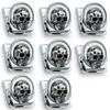 vinsiora Skull Magnetic Clips for Fridge, Set of 8 Metal