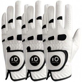 Mens Golf Gloves All Weather Left Hand Right Hand Golf Gloves with Ball Marker Soft Comfort 3 Pack WeatherSof 23 24 25 26 27 (25, Left)