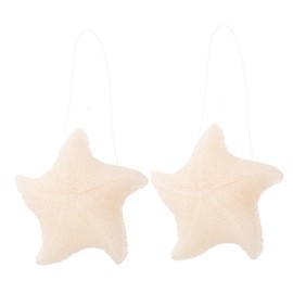 FRCOLOR Natural Bath Sponge Cute Star Shape Exfoliating Body Scrubber for Bathing and Care Soft and Safe for Daily Use