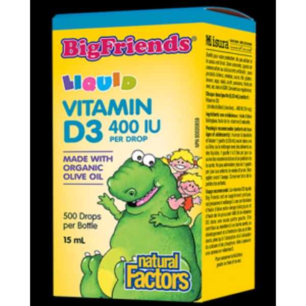 Natural Factors Vitamin D3 For Kids 400 IU Drop 15 Ml