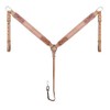 CHALLENGER Horse Western Filigree Pink Inlay Rough-Out Leather Bridle &