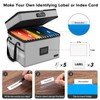 Fireproof Document Box with Lock, 2-Layer File Box Storage Organizer