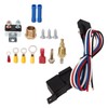 12V Electric Radiator Fan Thermostat Control Relay Wire Kit Complete