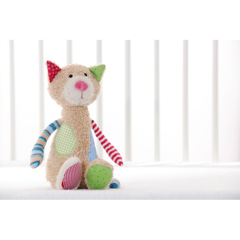 Sigikid Girls and Boys Rabbit Patchwork Sweety Cuddly Toy, cat