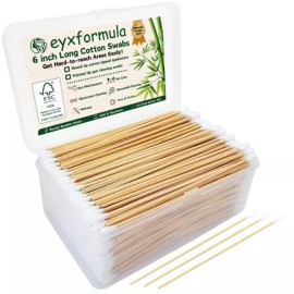 Sangpum Sangse Seolmyeong Chamjo 업그레이드된 견고한 대나무 스틱이 있는 Eyxformula 500 PCS 6인치 길이 면봉 - 보풀이 없고 반려견 귀 [400 PCS] Eyxformula 500 PCS 6-Inch Length Cotton Swabs with Upgraded Durable Bamboo Sticks - Lint-Free for Dog Ears [400 PCS]