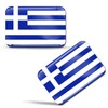SkinoEu® 2 x 3D Sticker Greece Greek Flag F 108