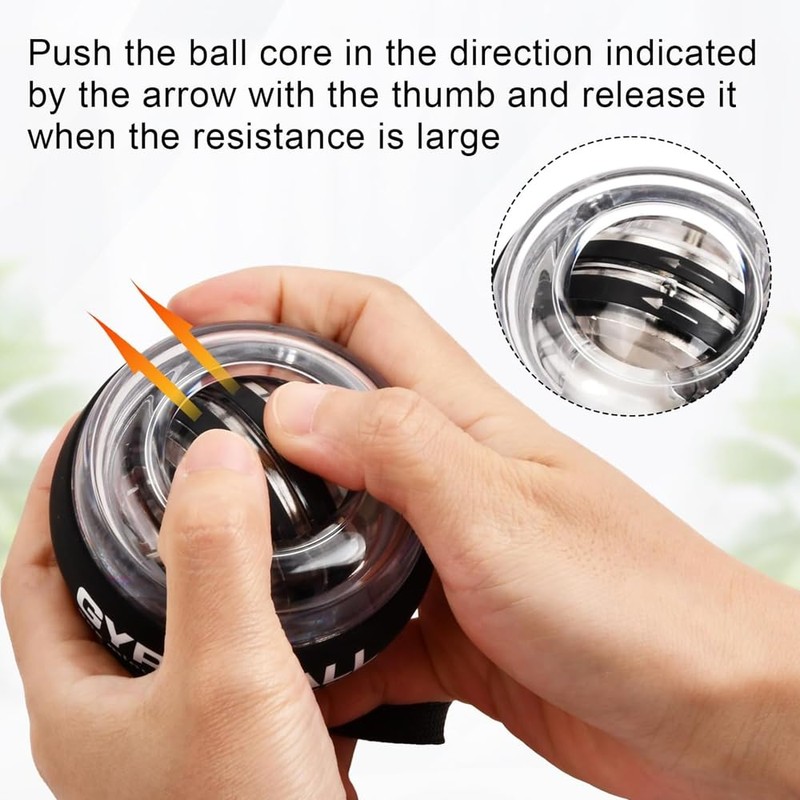 Giroscopios para Ejercicio, JASUVII Antebrazo Ejercitador Gyro Ball, Ejercitador de