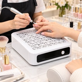 Mini Nail Dust Collector for Manicure – 4200RPM Compact Suction Fan with 10 Filter Sheets for Home & Nail Salon