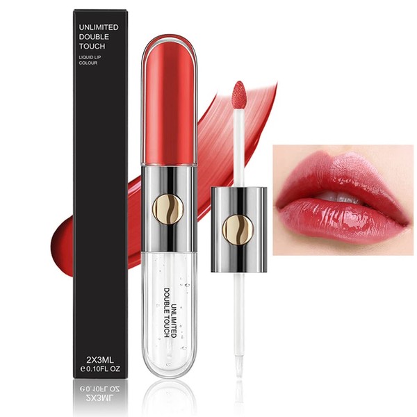 Double Head Matte Lipstick - Matte Lqiuid Lipstick Lip Gloss
