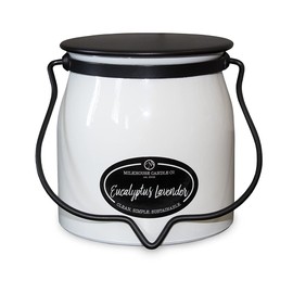 Milkhouse Candle Company - Eucalyptus Lavender - Creamery Collection - 16oz Double Cotton Wick Soy Candles with Beeswax - Long Burn Time, Made in The USA - Non Toxic, Premium Scented Candles