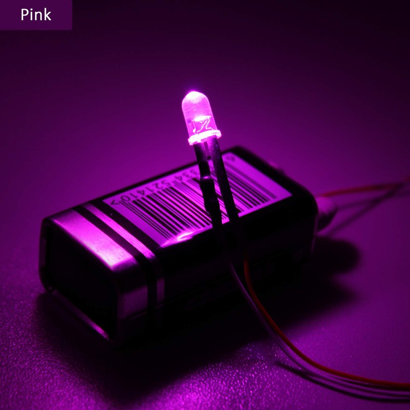 DiCUNO 100pcs(10 colors x 10pcs) 5mm 12V Prewired LED Light