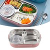 Stainless Steel Lunch Box, 4 GridContainers Portable Bento BoxProof Small