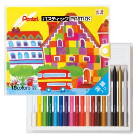 ぺんてる クレヨン色えんぴつ パスティック GC1-18D 18色