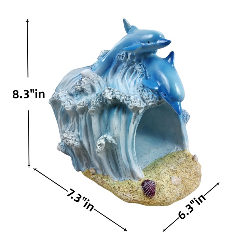 Gutter Diverter Rain,Dolphin Statue Deco Gutter Extension Downspout,Eco-Friendly Resin Sculpture