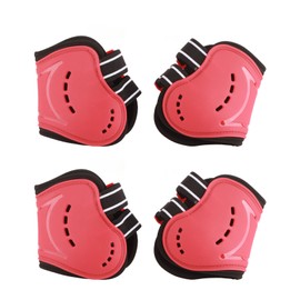 Fetlock Horse Boots Lightweight Breathable Wearproof Horse Hind Leg Boots for Horse Accessories Red L