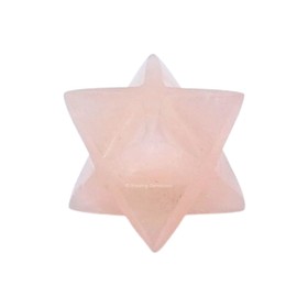 Rose Quartz Merkaba Crystal - 0.75 Inches Metaphysical Merkaba Star for Meditation - Energetic Tetrahedron Crystal and Healing Stones for Spiritual Growth and Healing (15-20mm)