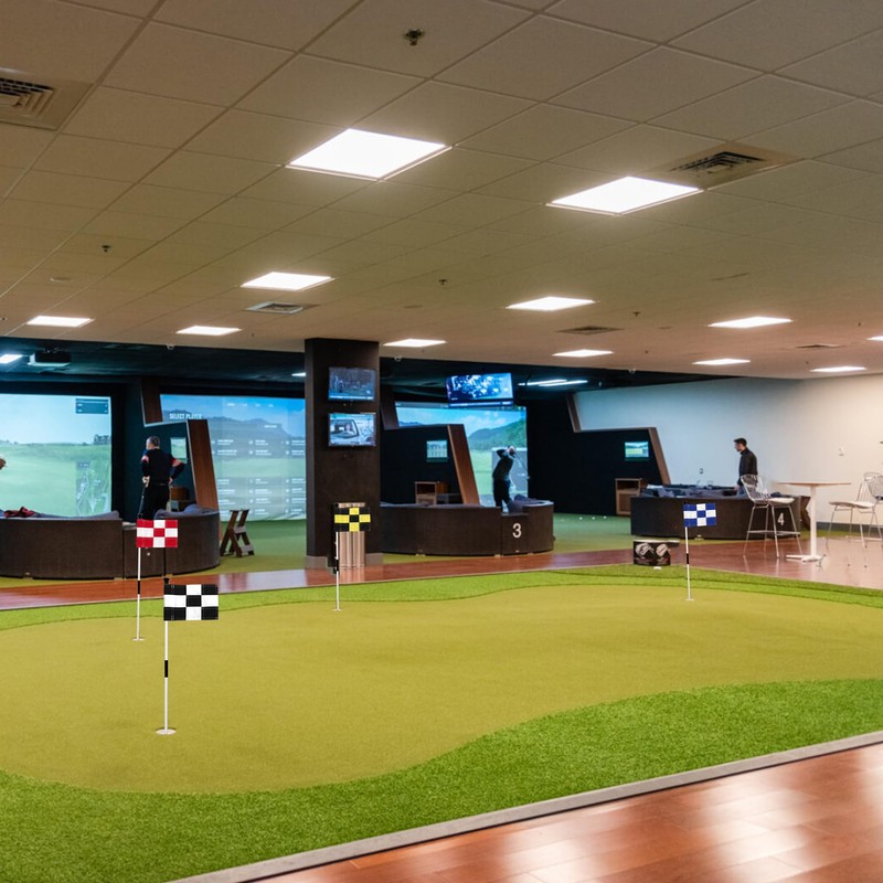 KINGTOP Checkered Golf Flag 8x6 Inch – Red/White Check, 420D